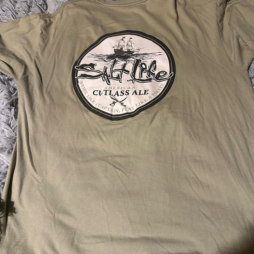 Salt Life Green Short Sleeve Tee Casual Comfort